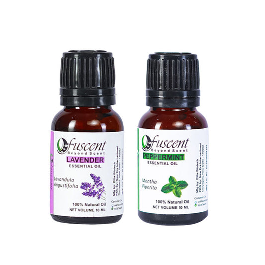 Fuscent Lavender Oil + Peppermint Oil Combo Pack of 2