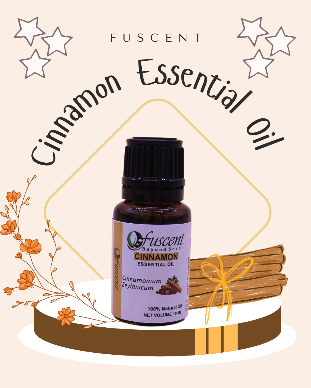 FUSCENT Cinnamon Essential Oil 10ml