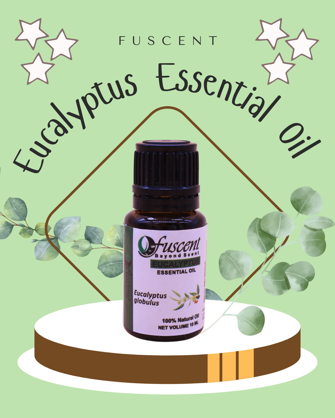 FUSENT Eucalyptus Essential Oil for Healthy Hair and Skin  | Natural Essential 0il 10ML