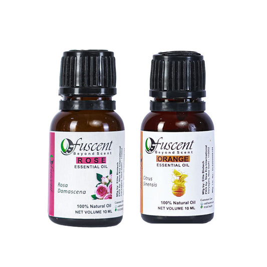 Fuscent Rose Oil + Orange Oil Combo Pack of 2