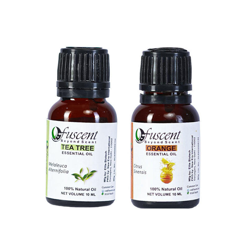 Fuscent Tea Tree Oil + Orange Oil Combo Pack of 2