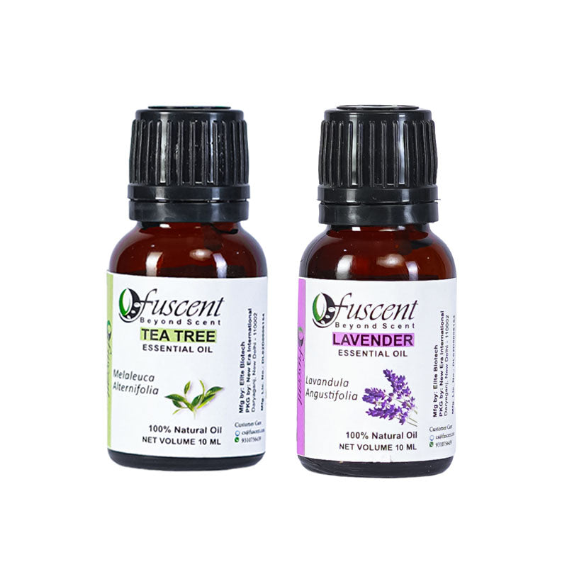 Fuscent Tea Tree Oil + Lavender Oil Combo Pack of 2