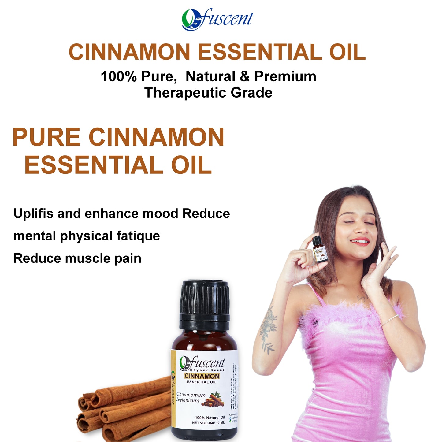 FUSCENT Cinnamon Essential Oil 10ml