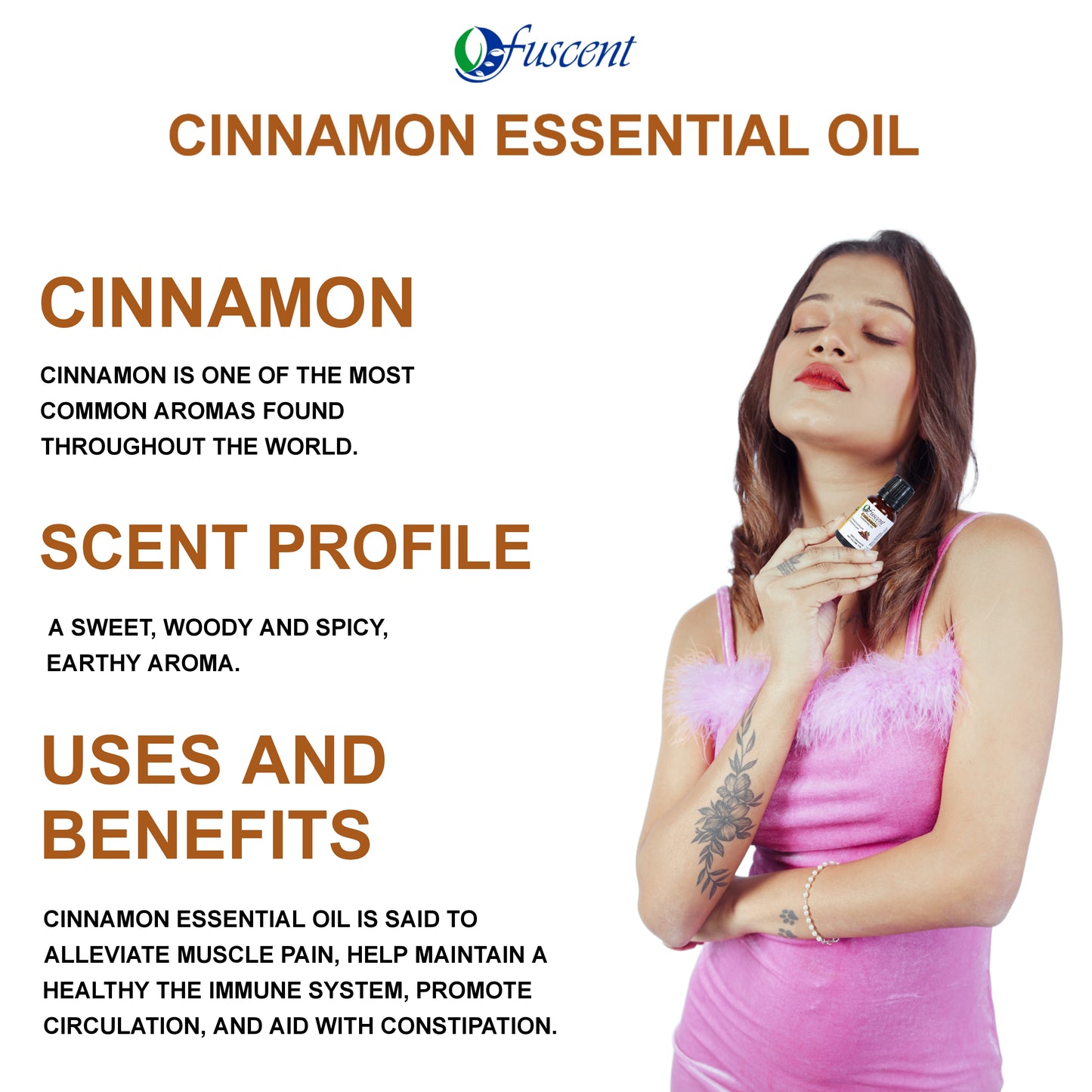 FUSCENT Cinnamon Essential Oil 10ml