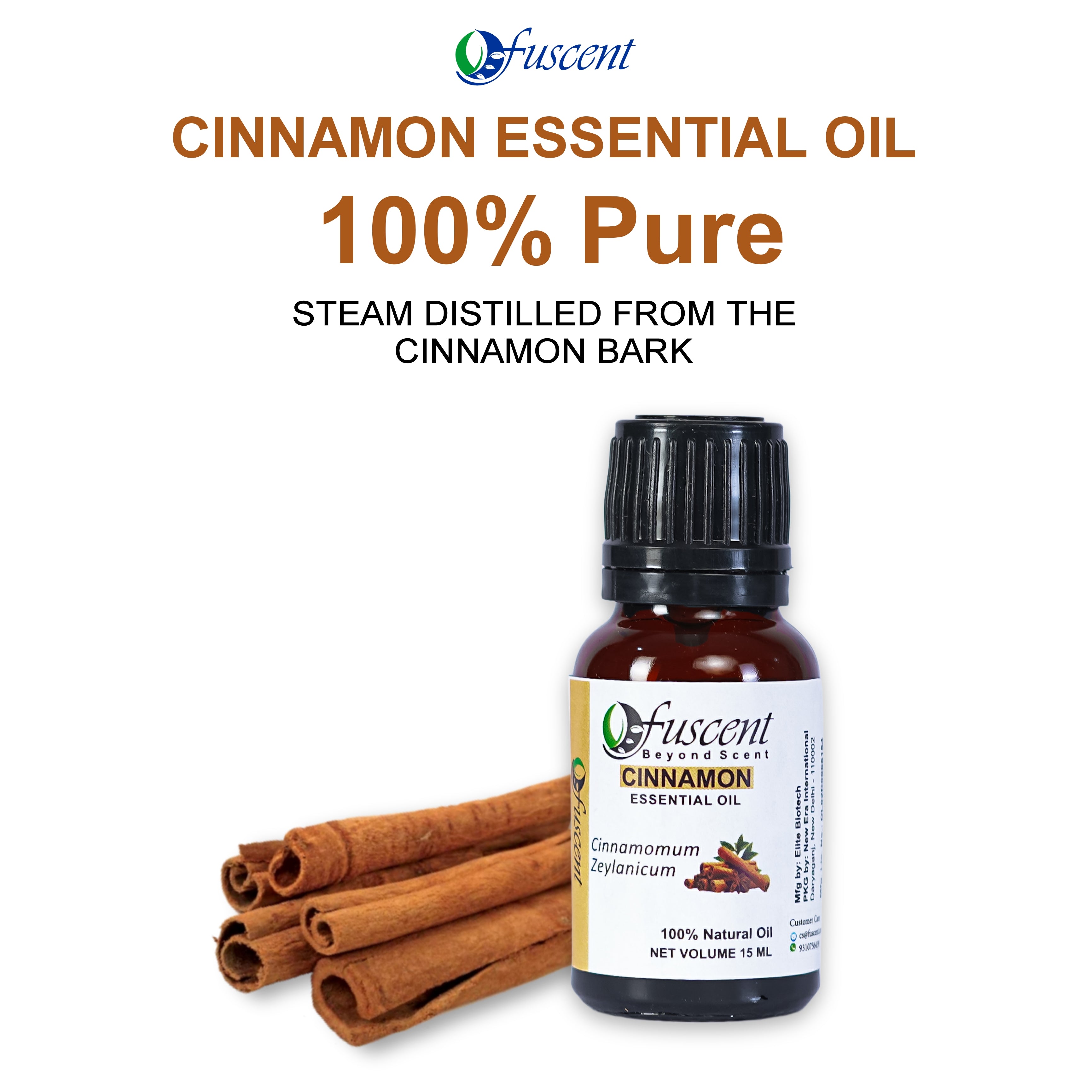 FUSCENT Cinnamon Essential Oil 15 ML