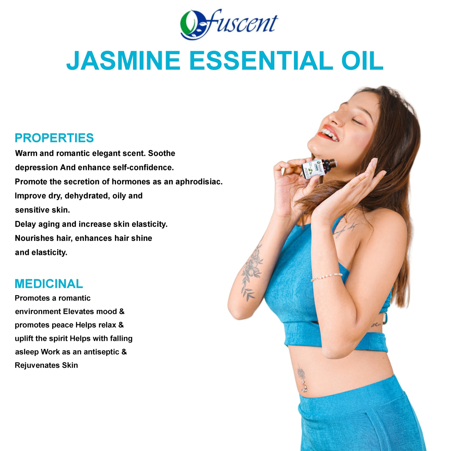 FUSCENT Jasmine Essential Oil 10ml