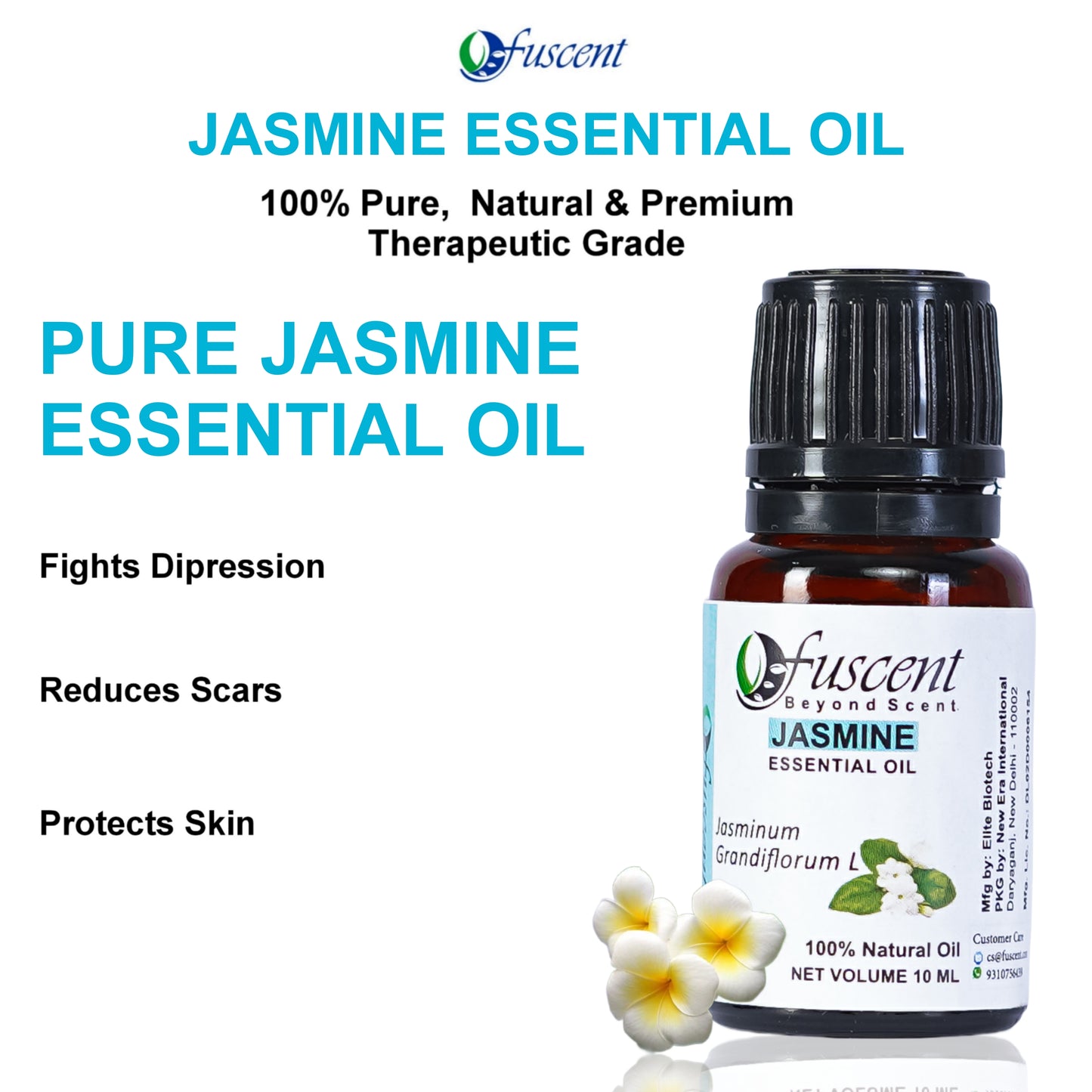 FUSCENT Jasmine Essential Oil 10ml