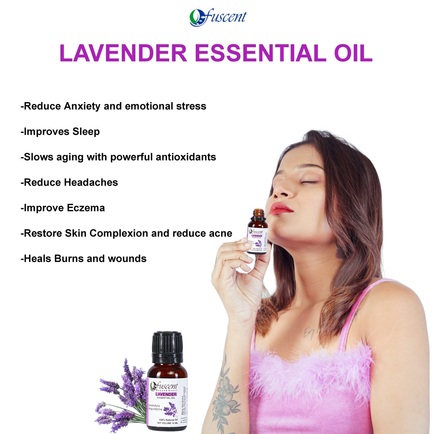 FUSCENT Lavender Essential Oil 10 ml