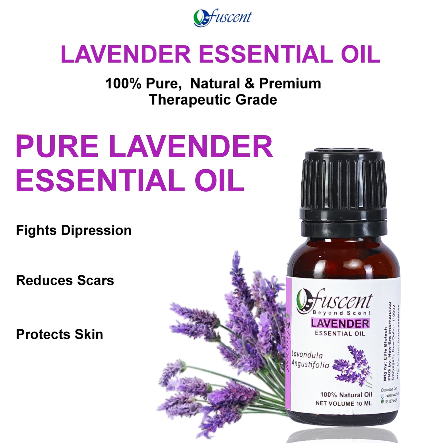 FUSCENT Lavender Essential Oil 10 ml