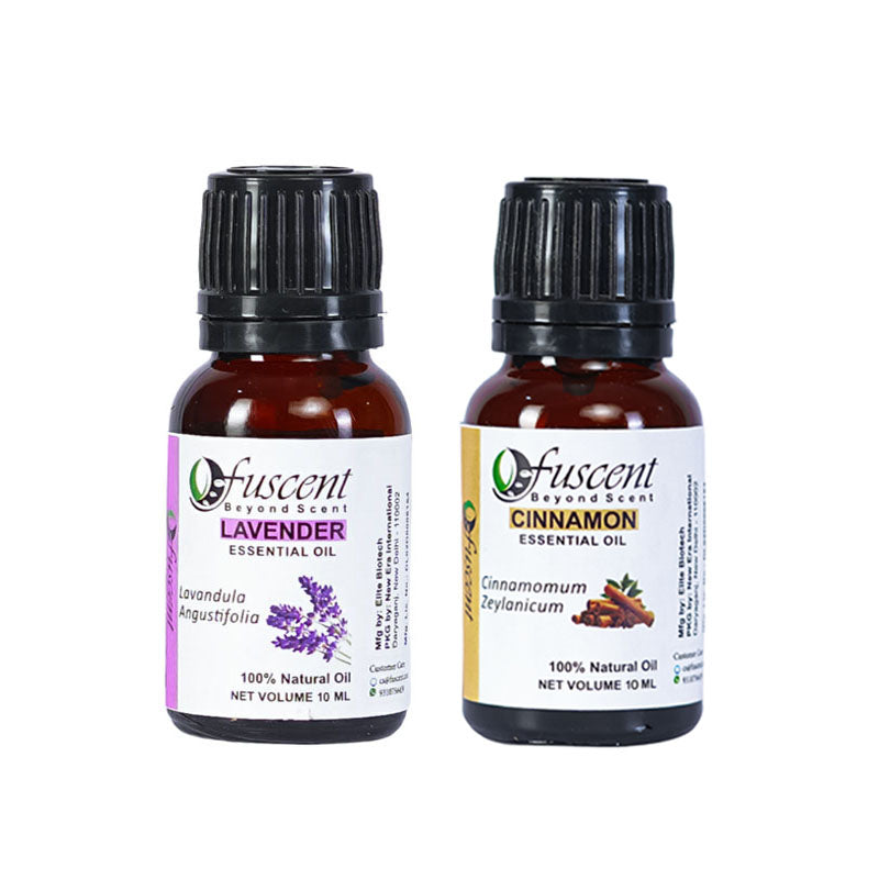 Fuscent Lavender Oil + Cinnamon Oil Combo pack of 2