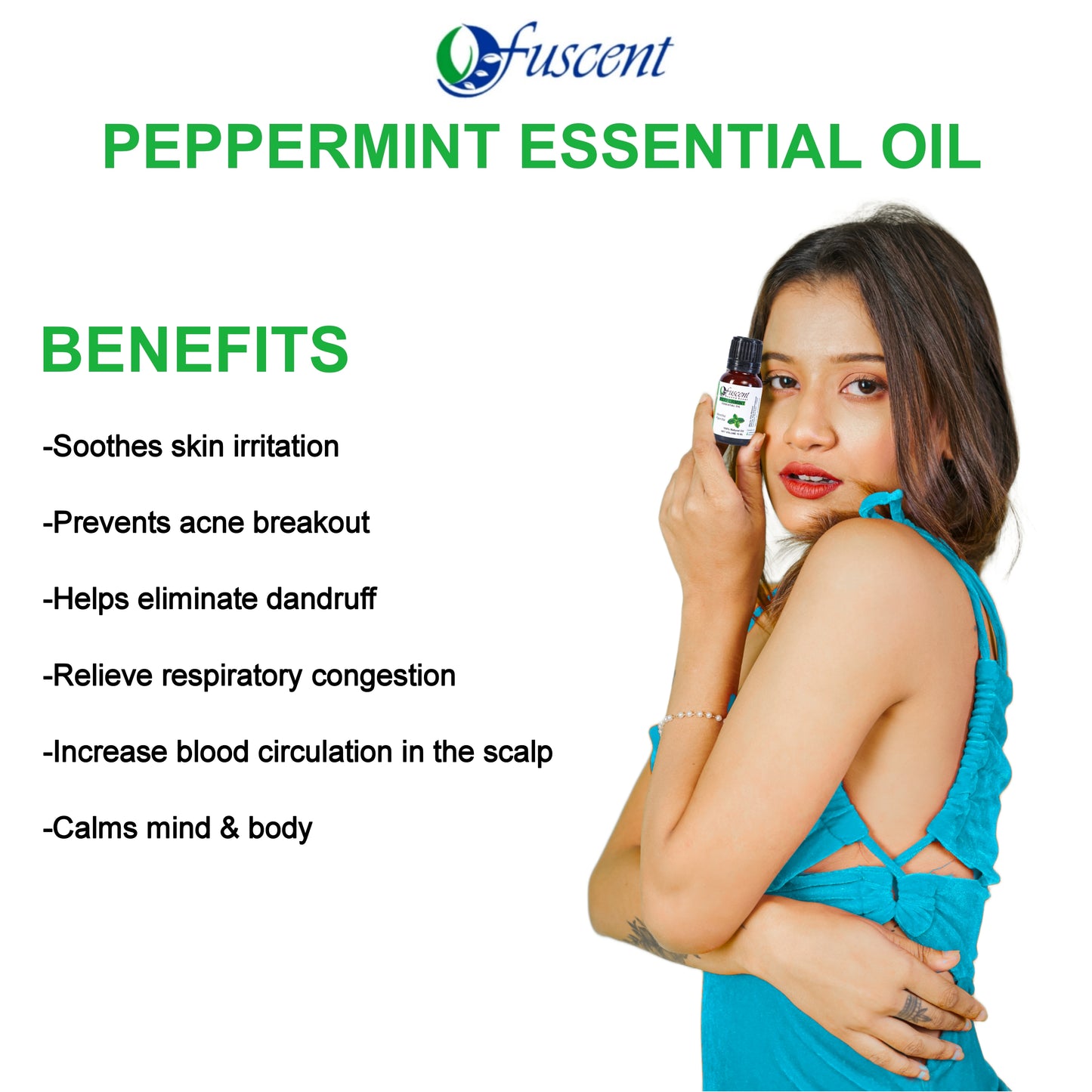 FUSCENT Peppermint Essential Oil 10ml