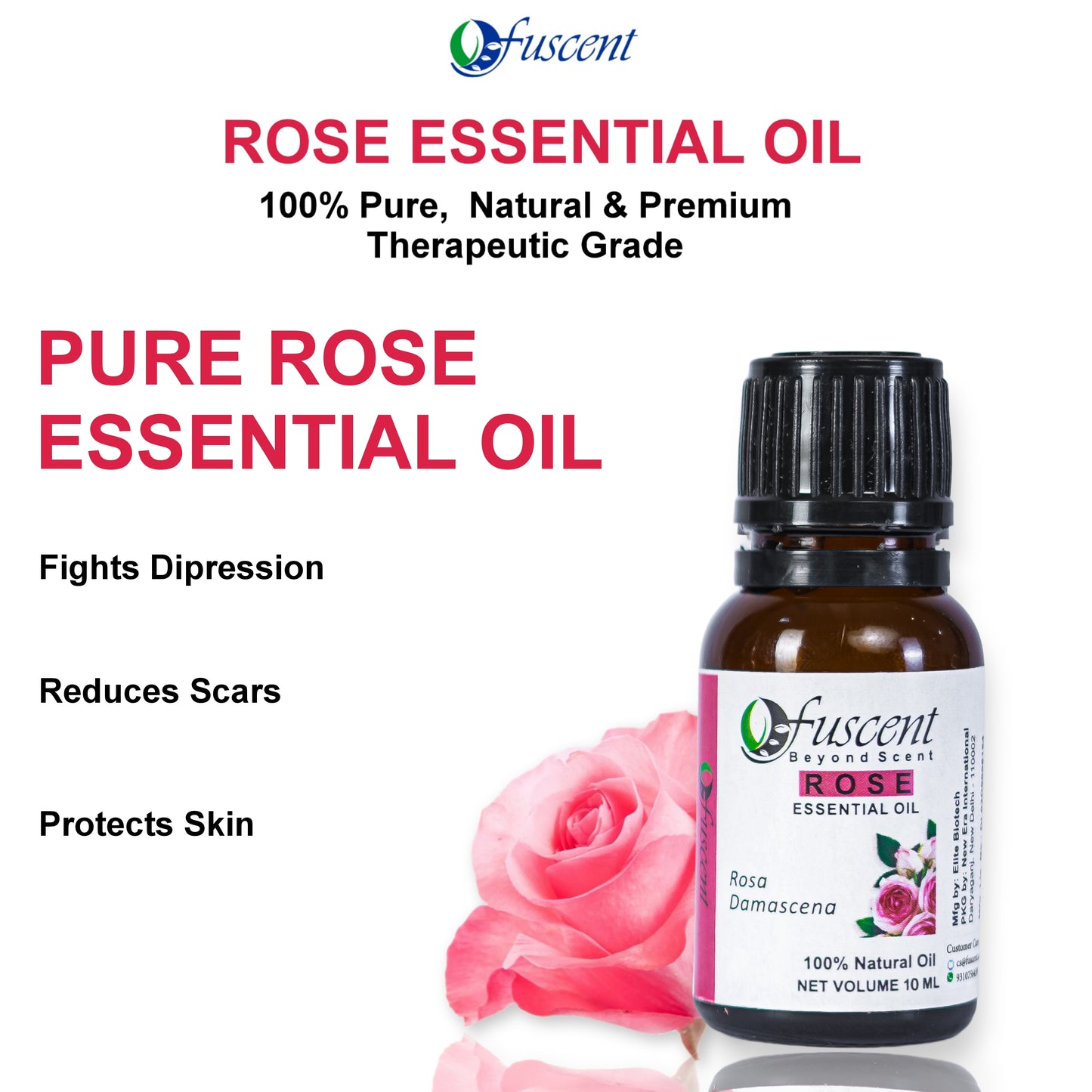 FUSCENT Rose Essential Oil 10ml