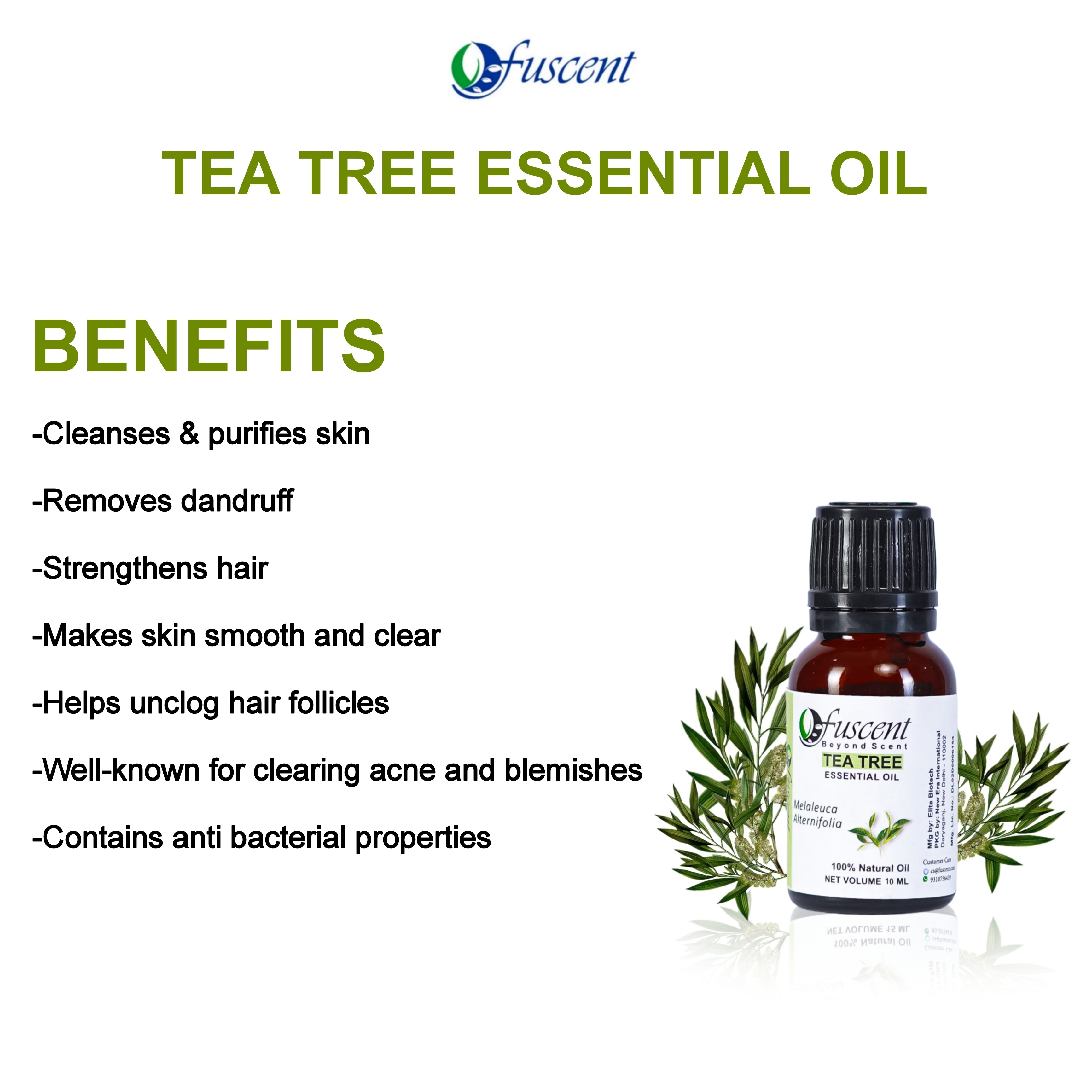 Fuscent Tea Tree Essential Oil 10 ml