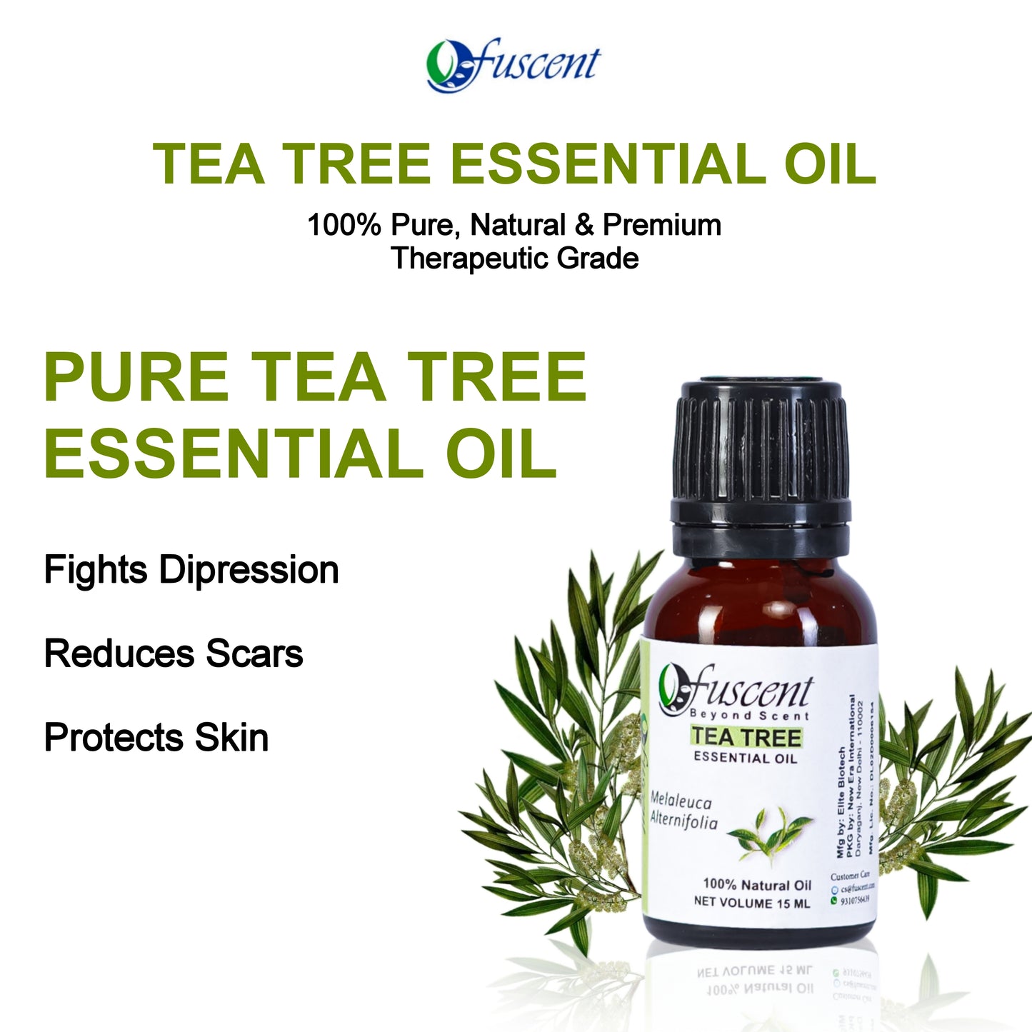 Fuscent Tea Tree Essential OIl 15 ml